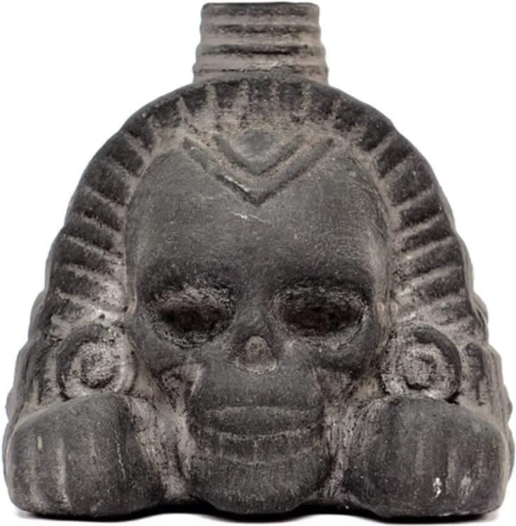 Real Screaming Aztec Death Whistle from ZBOSS by ITZCOEHUA - Loudest Authentic Human Sounding Screams 125+ Decibels Loud, Collectible, Aztec Design in Black Obsidian, Self defense